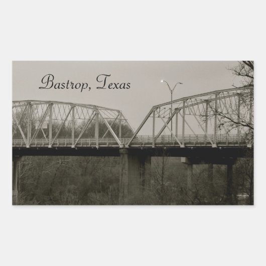 Bastrop, Texas Alt-Eisen-Brücke Sticker (Vorderseite)
