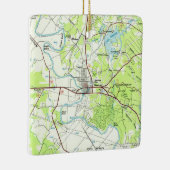 Bastrop TX Topo Karte Keramikornament (Rechts)