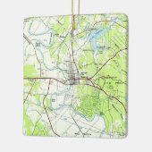 Bastrop TX Topo Karte Keramikornament (Links)