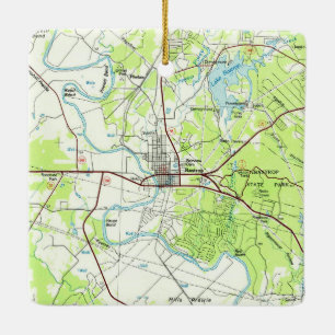 Bastrop TX Topo Karte Keramikornament