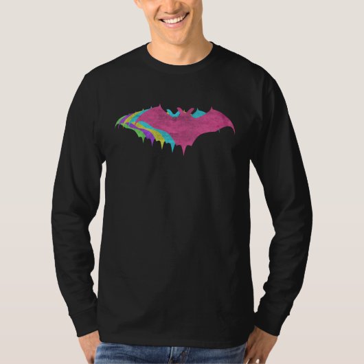 Bat 80er Farben 1980er T-Shirt (Vorderseite)