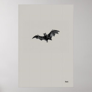 BAT A3 A4 Mattes Kunstdruck. Vintage viktorianisch Poster