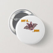 Bat A Boo Niedlich Bat Button (Vorne & Hinten)