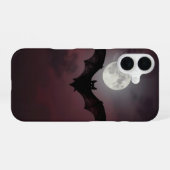 Bat Across the Moon Dark Gothic Case iPhone 16 Hülle (Rückseite (Horizontal))