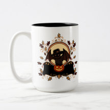 Bat and Fox Festive Two Tone Mug