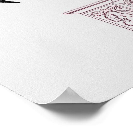 Bat Animal Mandala Door Poster (Ecke)