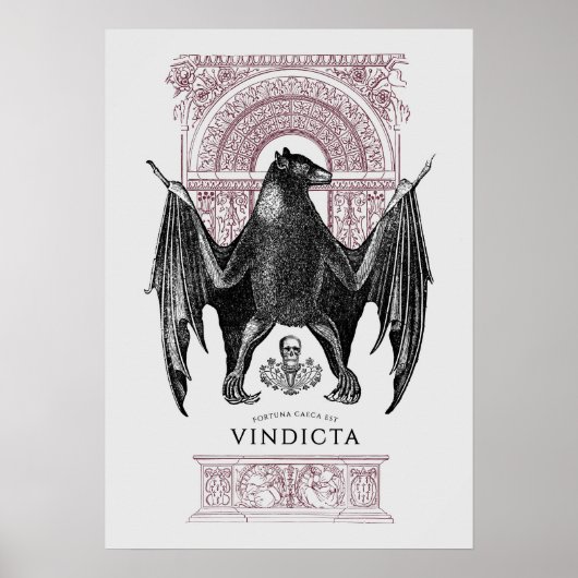 Bat Animal Mandala Door Poster (Vorne)