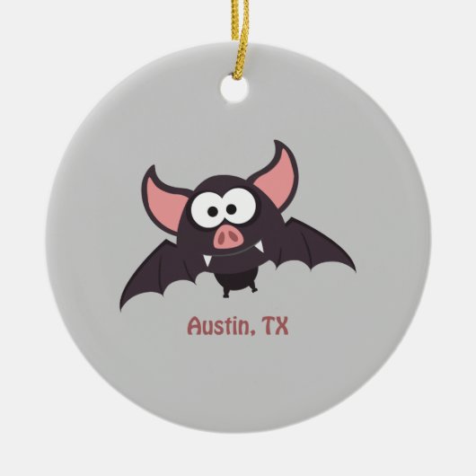 Bat - Austin, Texas Keramik Ornament (Vorne)