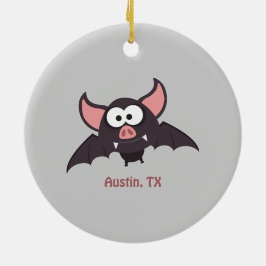 Bat - Austin, Texas Keramik Ornament (Hinten)