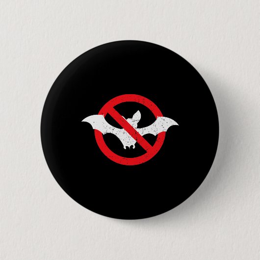 Bat Ban Halloween Vampire Spooky Button (Vorderseite)
