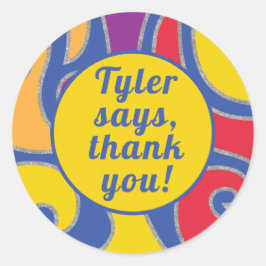 Bat Bar Mitzvah Aufkleber Runde Wirbel