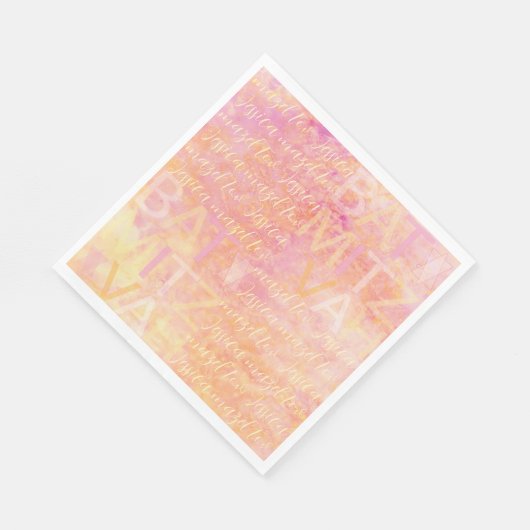 Bat Bar Mitzvah einfach fein zu Napkins Serviette (Ecke)