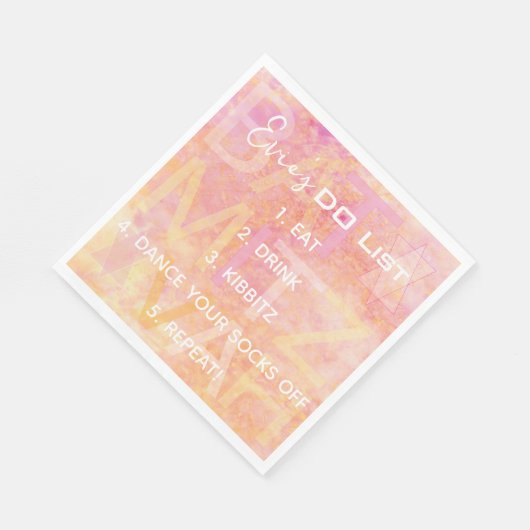 Bat Bar Mitzvah einfach subtile Napkins Serviette (Ecke)