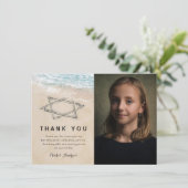 Bat Bar Mitzvah Foto Dankeschön Karte (Stehend Vorderseite)