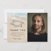 Bat Bar Mitzvah Foto Dankeschön Karte (Vorderseite)