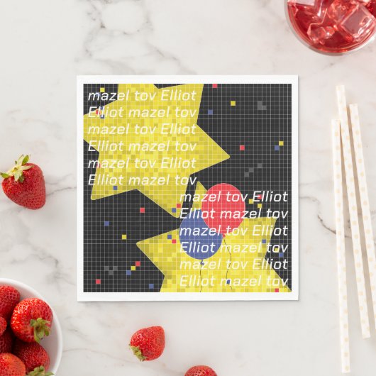 Bat Bar Mitzvah Game auf Napkins Serviette (Beispiel)