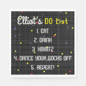 Bat Bar Mitzvah Game On Serviette (Vorderseite)