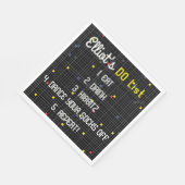 Bat Bar Mitzvah Game On Serviette (Ecke)