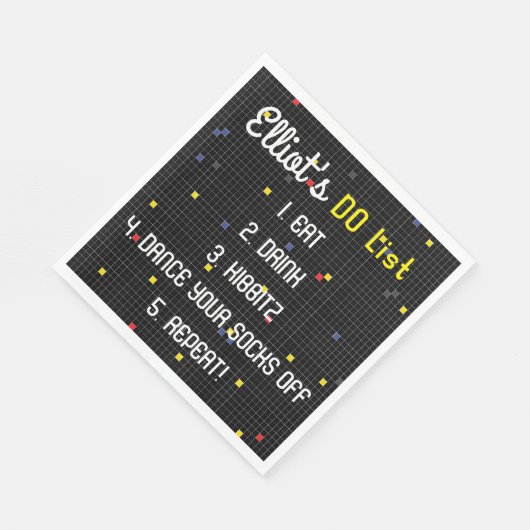 Bat Bar Mitzvah Game On Serviette (Ecke)