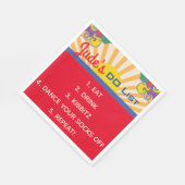 Bat Bar Mitzvah Hippie Themed Napkins Serviette (Ecke)