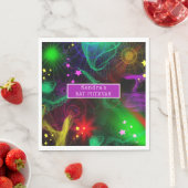 Bat/Bar Mitzvah Neon Paint Spritzer Serviette (Beispiel)