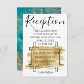 Bat Bar Mitzvah Out of this World Empfang Card Begleitkarte (Vorne/Hinten)