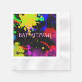Bat/Bar Mitzvah Paint Spritzer Paper Napkins Serviette (Vorderseite)