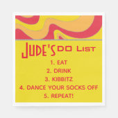 Bat Bar Mitzvah Silvery Waves Napkins Serviette (Vorderseite)