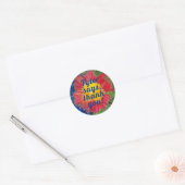 Bat Bar Mitzvah Sticker Rund elegante Blumenfarben (Umschlag)