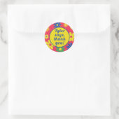 Bat Bar Mitzvah Sticker Runde Flower (Tasche)