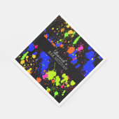 Bat/Bar Mitzvahs Neon Paint Spritzer Serviette (Ecke)