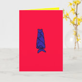 Bat Birthday Card Karte (Gelbe Blume)