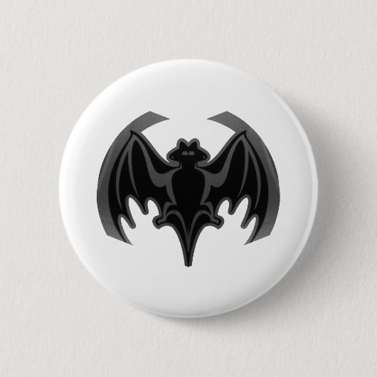 Bat Black Inv The MUSEUM Zazzle Geschenke Button (Vorderseite)