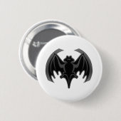 Bat Black Inv The MUSEUM Zazzle Geschenke Button (Vorne & Hinten)