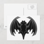 Bat Black Inv The MUSEUM Zazzle Geschenke Postkarte (Vorne/Hinten)
