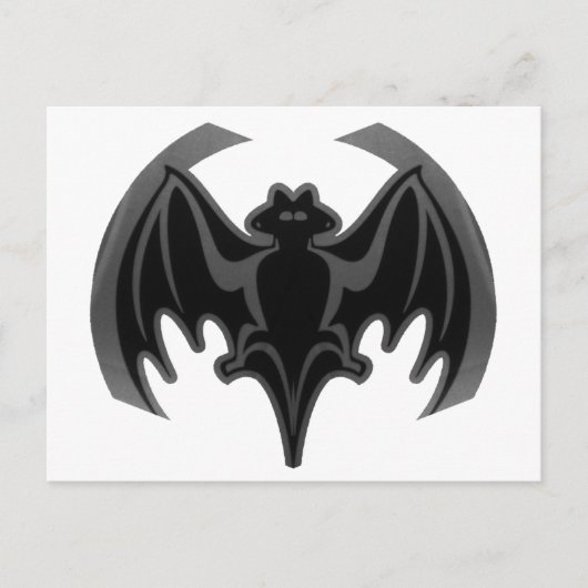 Bat Black Inv The MUSEUM Zazzle Geschenke Postkarte (Vorderseite)
