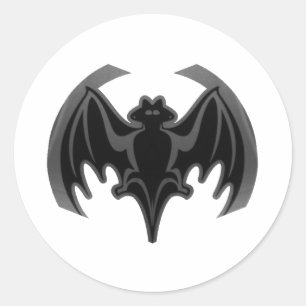 Bat Black Inv The MUSEUM Zazzle Geschenke Runder Aufkleber