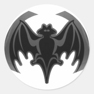 Bat Black Inv The MUSEUM Zazzle Geschenke Runder Aufkleber