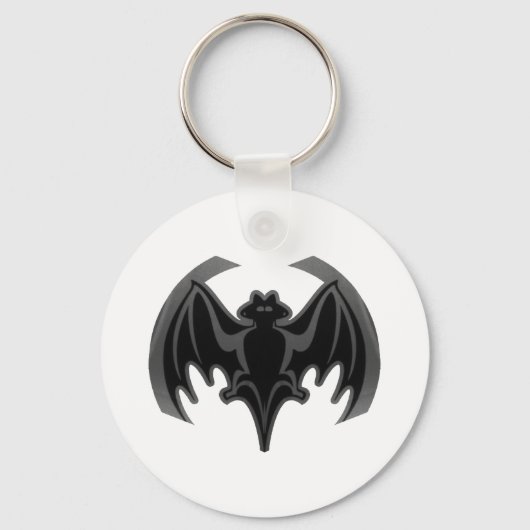 Bat Black Inv The MUSEUM Zazzle Geschenke Schlüsselanhänger (Vorderseite)