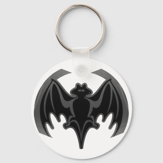 Bat Black Inv The MUSEUM Zazzle Geschenke Schlüsselanhänger (Vorderseite)