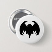 Bat Black The MUSEUM Zazzle Geschenke Button (Vorne & Hinten)