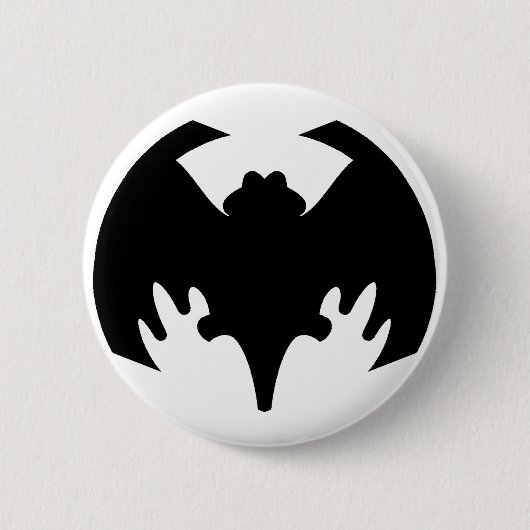 Bat Black The MUSEUM Zazzle Geschenke Button (Vorderseite)