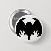 Bat Black The MUSEUM Zazzle Geschenke Button (Vorne & Hinten)