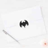 Bat Black The MUSEUM Zazzle Geschenke Runder Aufkleber (Umschlag)