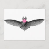 Bat Blasen Gothic Absurd Postkarte (Vorderseite)
