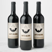 Bat Blood Halloween Weinetikett (Flaschen)