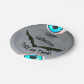 Bat Blood Shot Eyeballs Smokey Road Pappteller (Schrägansicht)