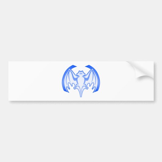 Bat Blue Inv MUSEUM Zazzle Geschenke Autoaufkleber (Vorne)