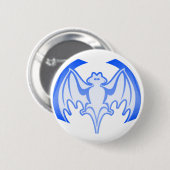 Bat Blue Inv MUSEUM Zazzle Geschenke Button (Vorne & Hinten)