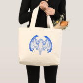 Bat Blue Inv MUSEUM Zazzle Geschenke Jumbo Stoffbeutel (Vorderseite (Produkt))